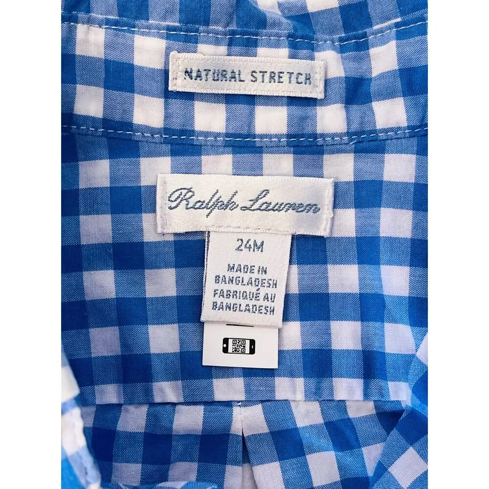 Ralph Lauren Gingham Polo boys 24 mo